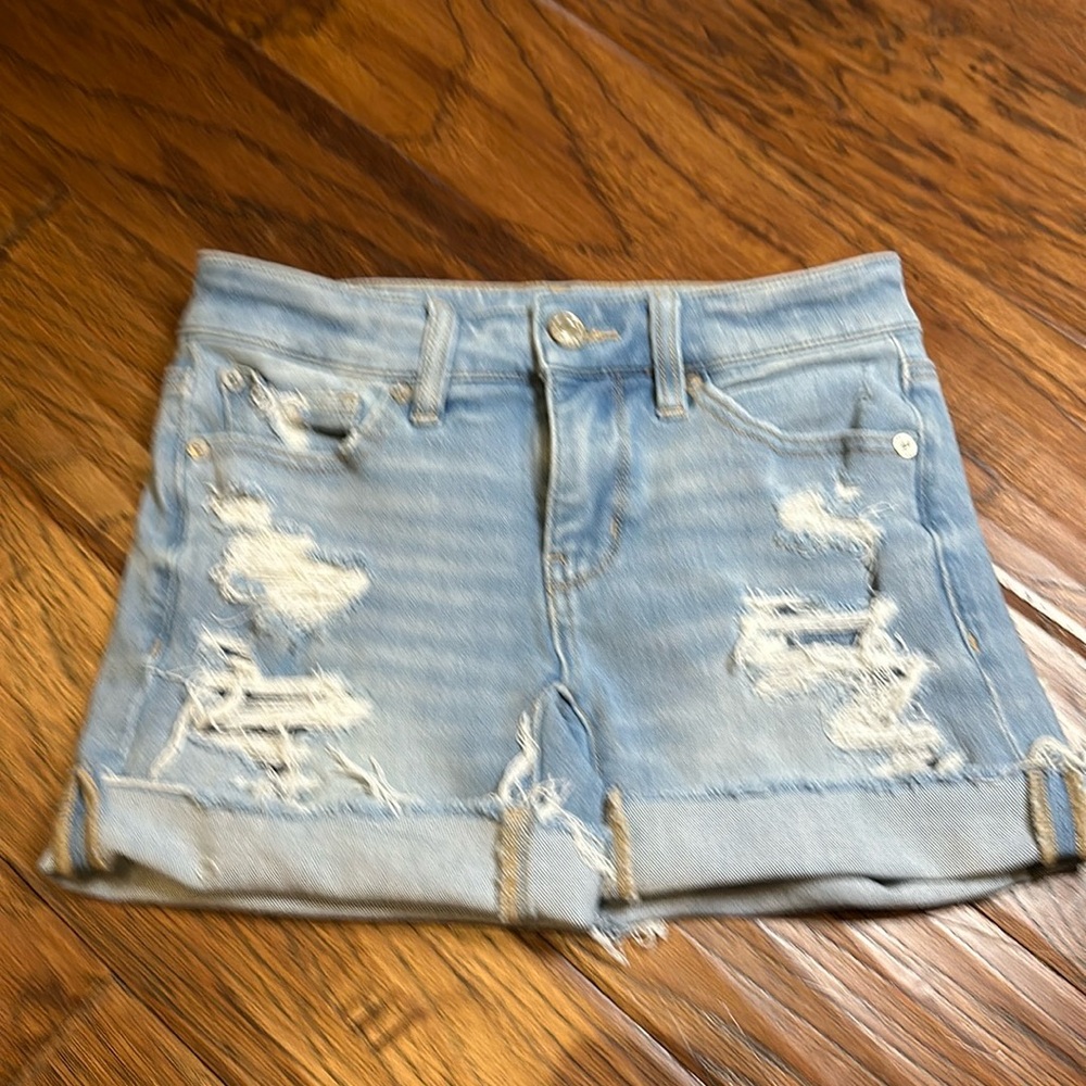 American Eagle- Real Good AE Ne(x)t Level Denim Midi Short size 2